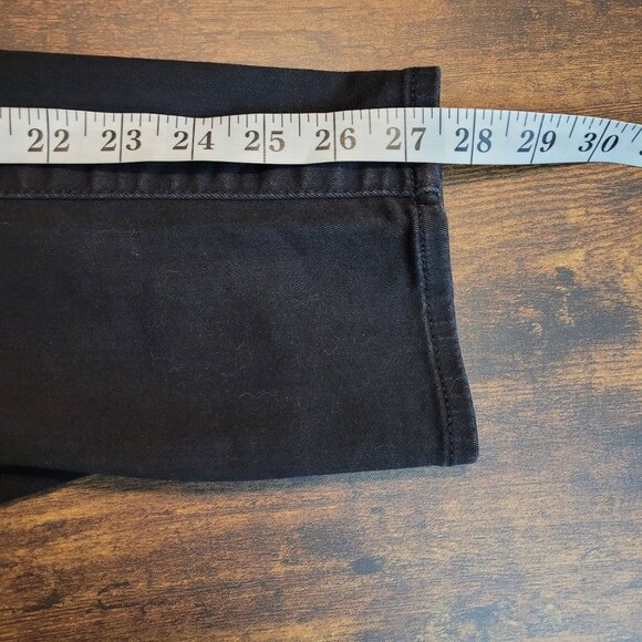 Levi's Jeans 16 W Skinny 711 Mid Rise Black Wash Stretch Denim Western Rodeo - Picture 10 of 11